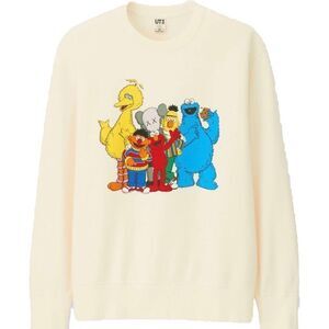 Revolve KAWS x Uniqlo x Sesame Street Group #2 Sweatshirt In Natural color